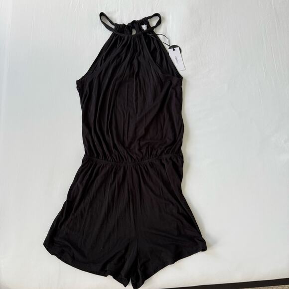 Z supply Black Romper Halter Neckline Knit Size XS NWT - Picture 1 of 3